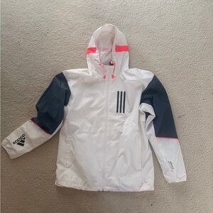 Adidas White and Dark Gray Performance Jacket